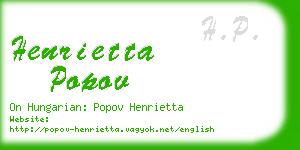 henrietta popov business card